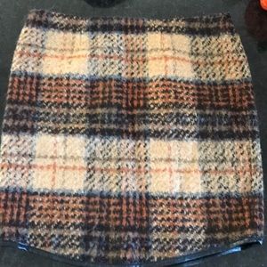 Wool Plaid Skirt